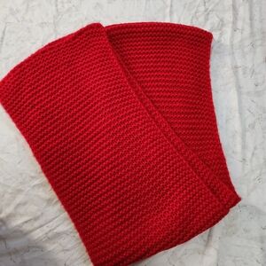 Cozy Red Knit Scarf